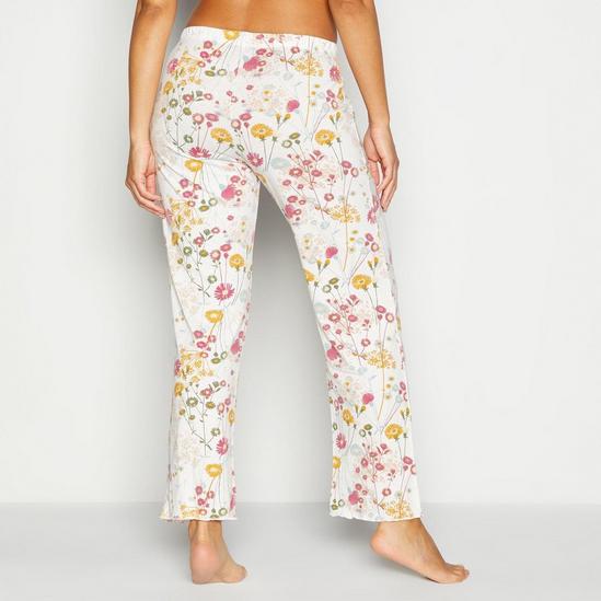 Debenhams White Floral Print Cotton Pyjama Trousers 3
