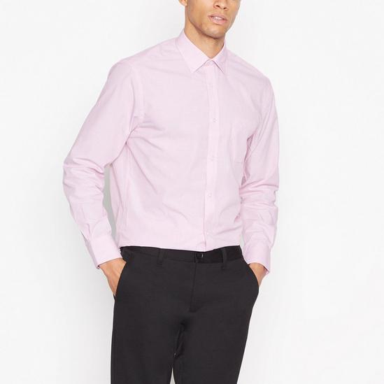 Debenhams Pink Easy Iron Long Sleeve Classic Fit Shirt 2