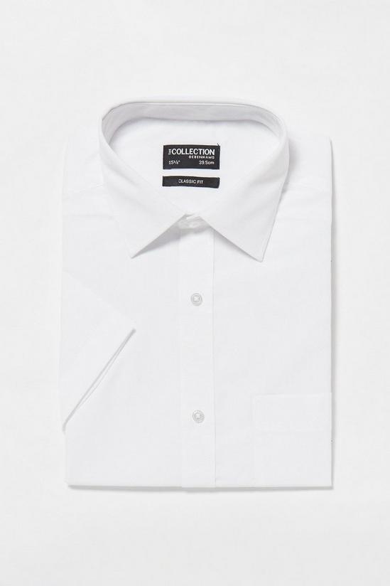 Debenhams White Classic Fit Short Sleeves Shirt 1