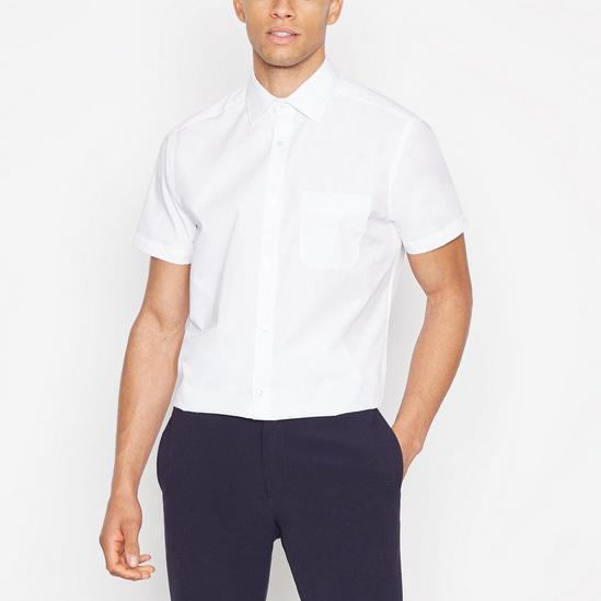 Debenhams White Classic Fit Short Sleeves Shirt 2