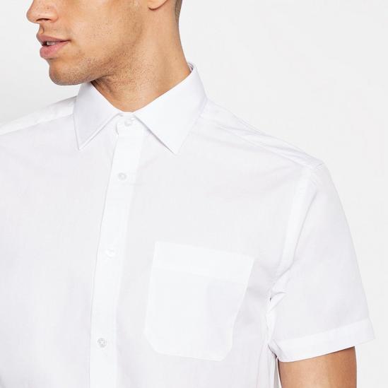 Debenhams White Classic Fit Short Sleeves Shirt 3