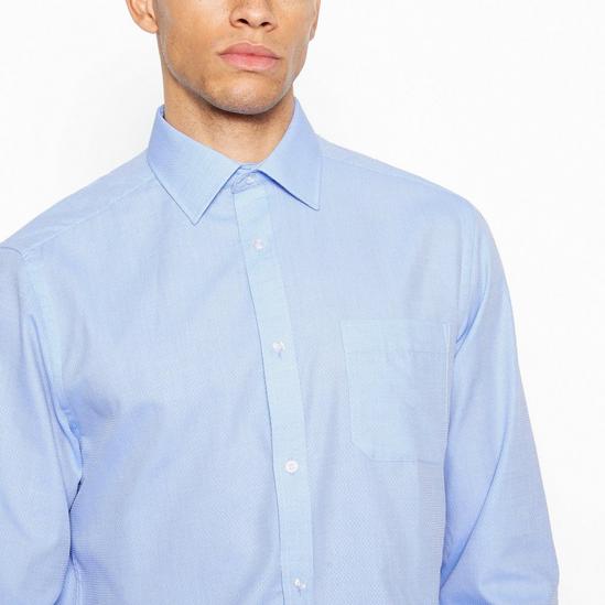 Debenhams Blue Patterned Long Sleeves Classic Fit Shirt 4