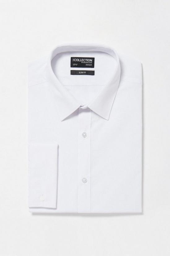 Debenhams White Long Sleeve Slim Fit Shirt 1