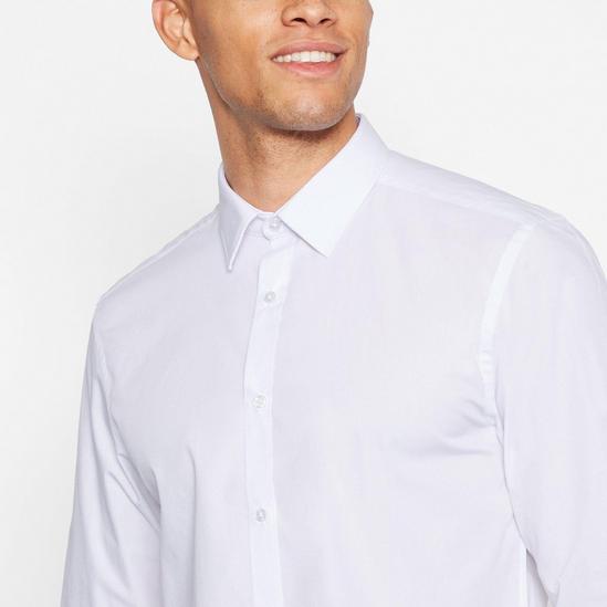 Debenhams White Long Sleeve Slim Fit Shirt 3