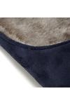 Debenhams Navy Faux Fur Lined Mule Slippers thumbnail 3
