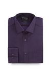 Debenhams Dark Purple Plain Tonic Tailored Shirt thumbnail 1