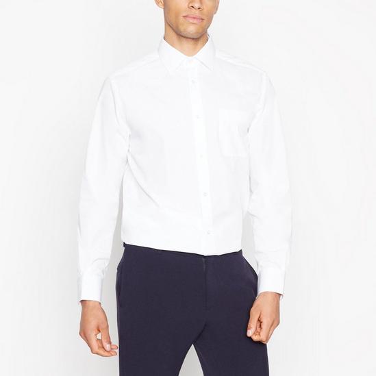 Debenhams Plain White Long Sleeves Classic Fit Shirt 2