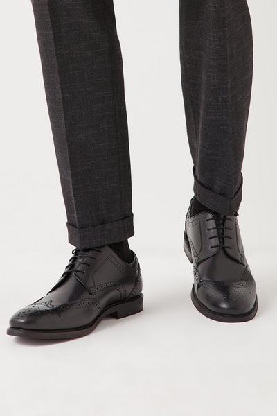 Leather Glenn Wingtip Lace Up Brogues