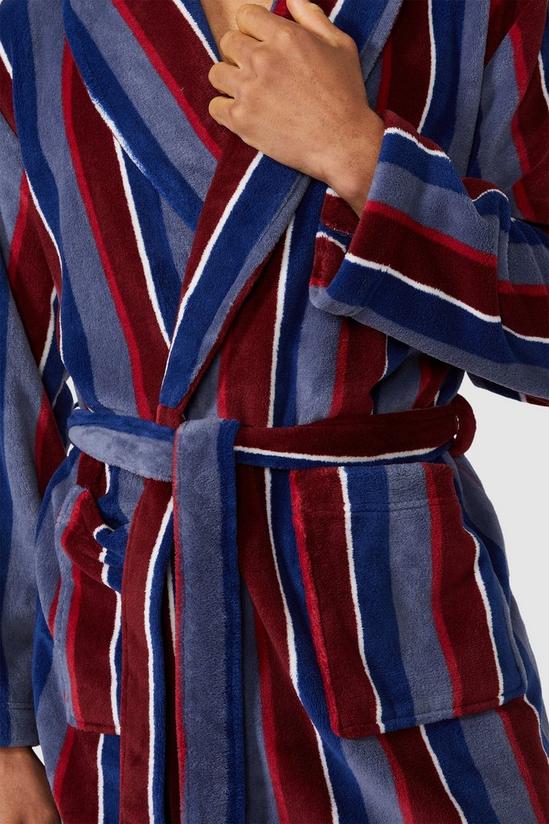 Debenhams Debenhams Printed Coral Fleece Stripe Gown 2