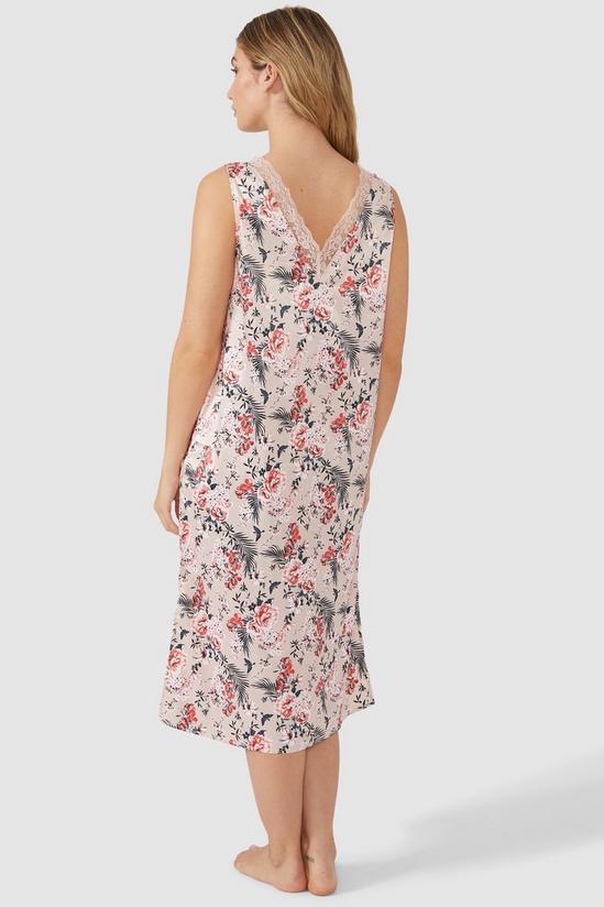 Debenhams Regency Floral Satin Night Dress With Lace 4