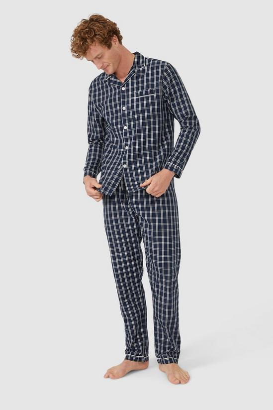 Debenhams Windowpane Check Cotton Poplin Pyjama 1