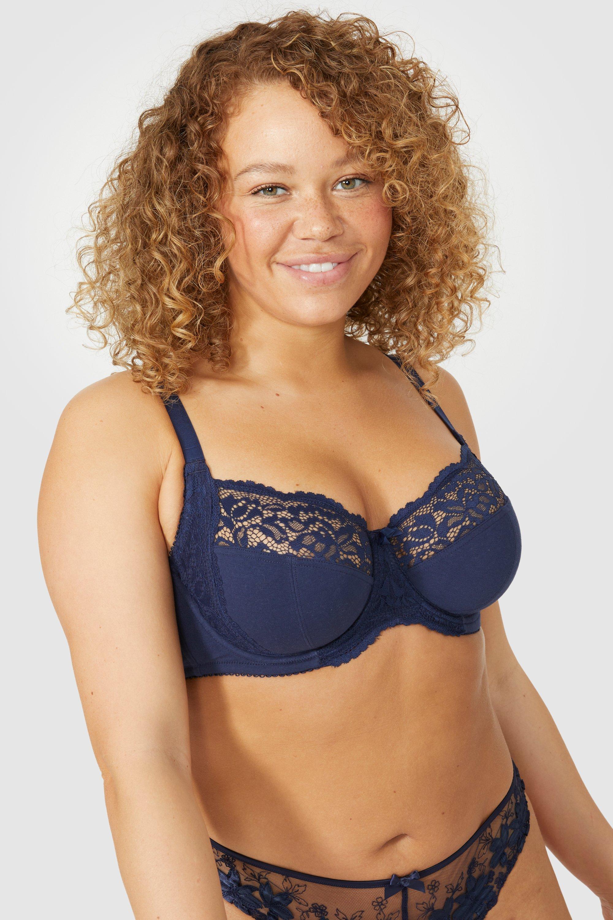 AND/OR Wren Non Padded Balcony Bra, B-DD Cup Sizes, Almond