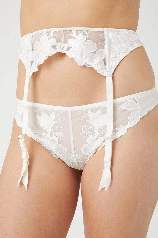 Gorgeous Lily Embroidery Bridal Garter Belt 2