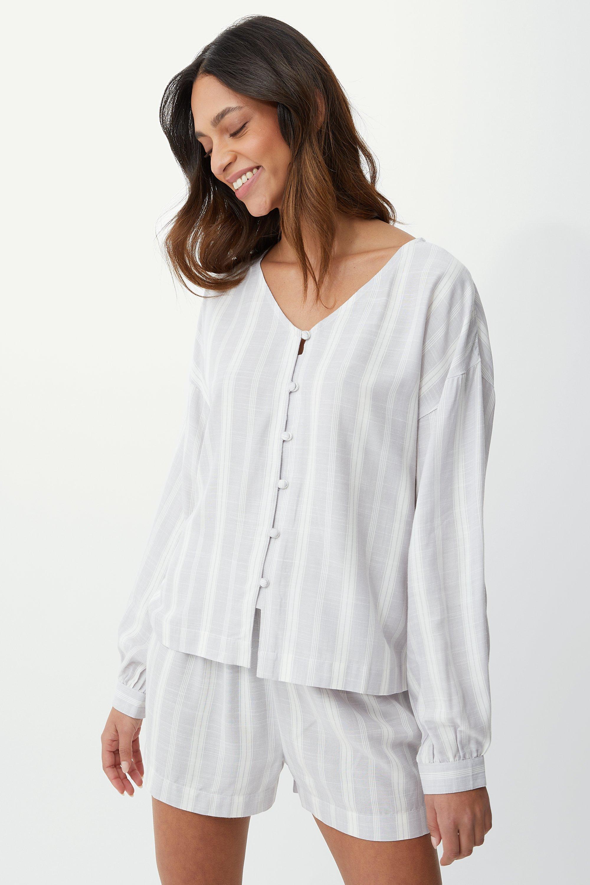 Nightwear | Viscose Woven Long Sleeve Top | Debenhams