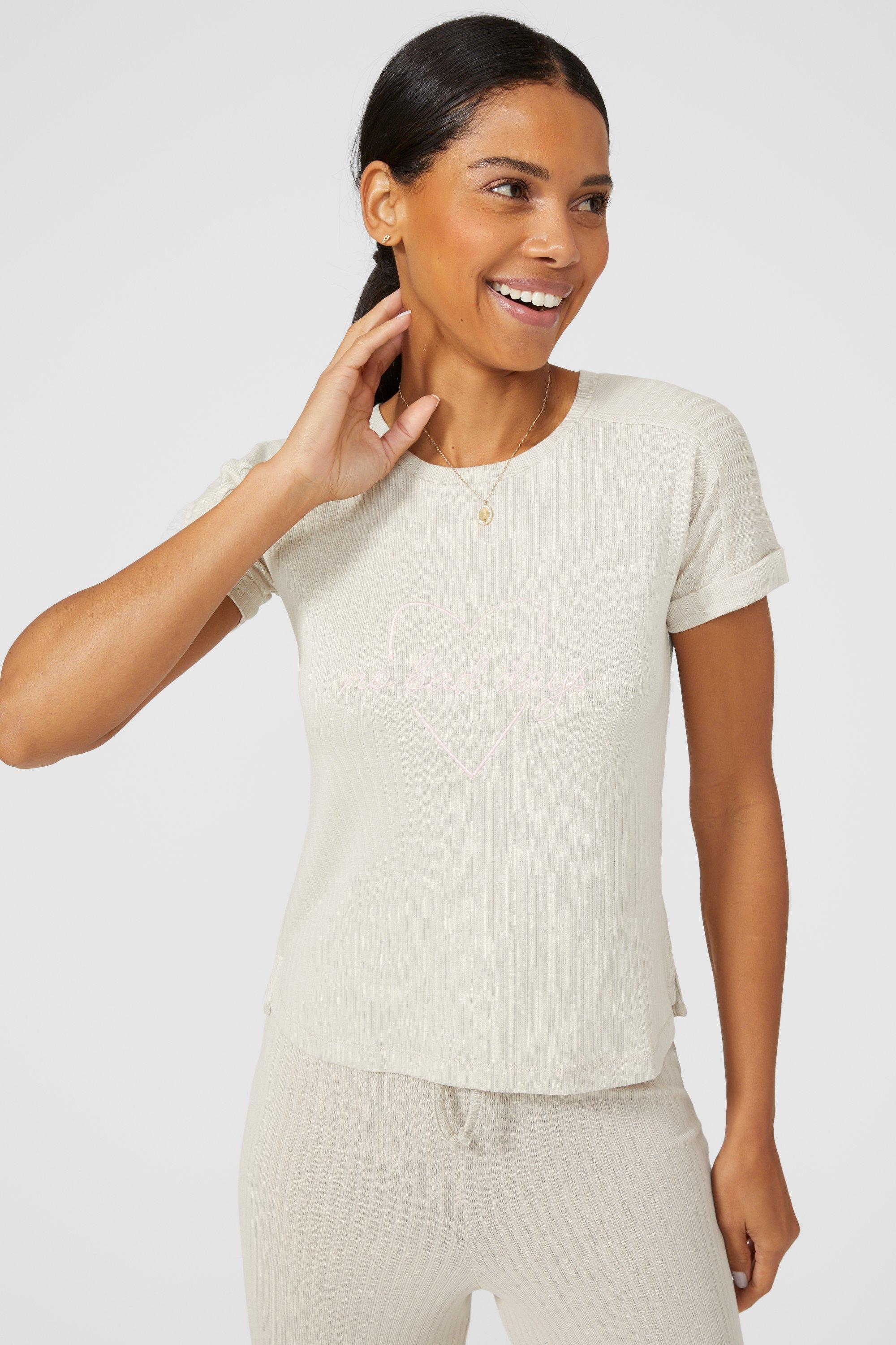 Soft Touch Rib Shoulder Panel Tee