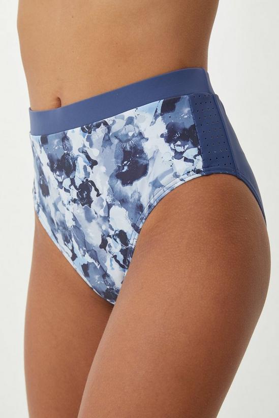Debenhams Fold Over Marble Print Active Bikini Pant 3
