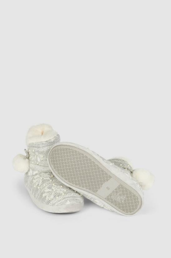 Debenhams Snowflake Embellished Sparkle Slipper Boot 5