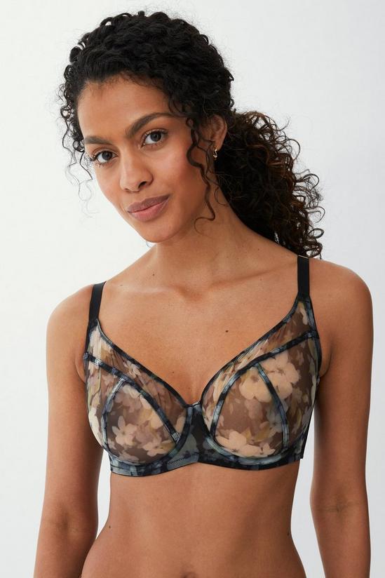 Gorgeous Dd+ 2 Pack Floral Sheer Non Pad Plunge Bra 5