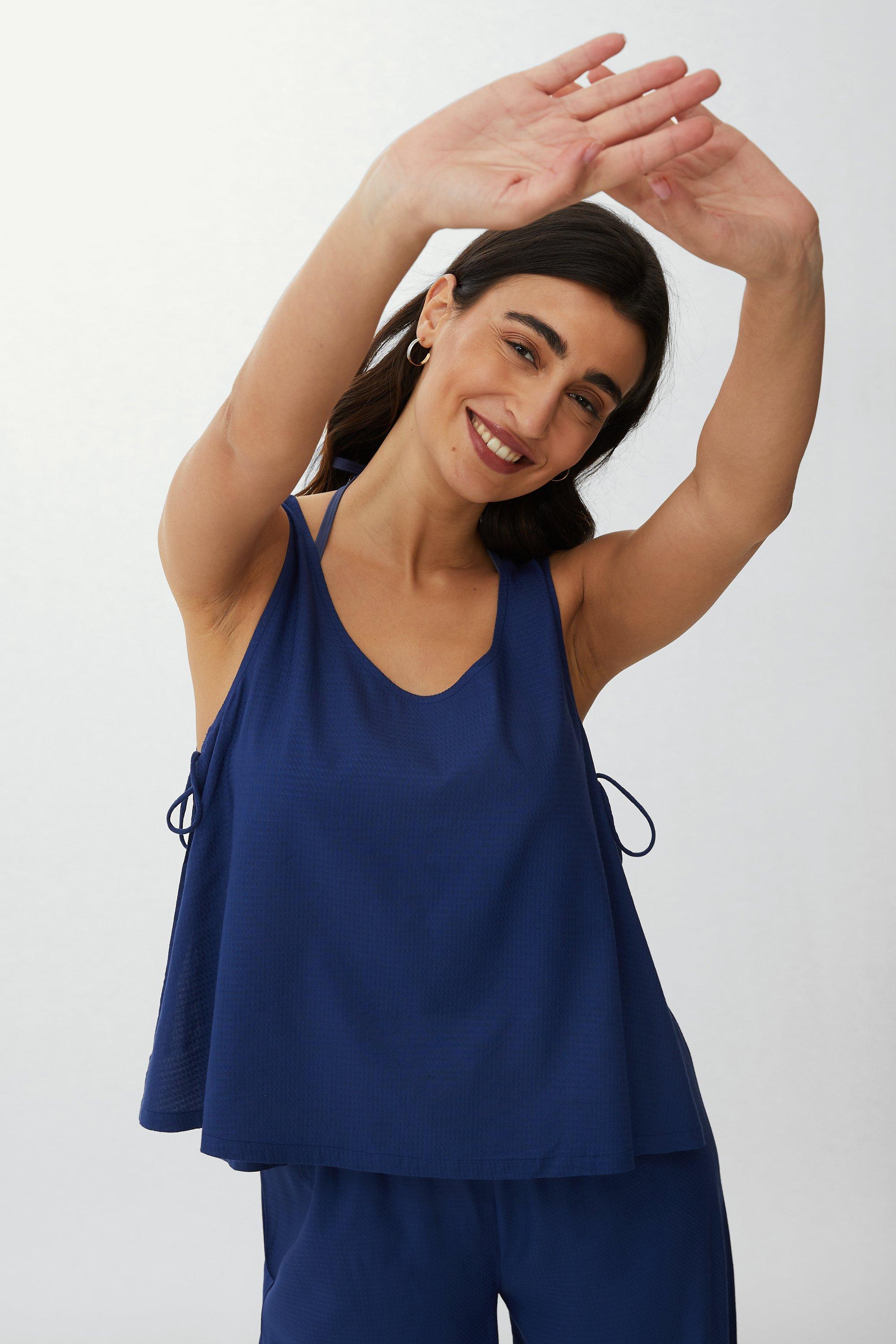 Viscose Dobby Swing Cami Top With Tie Sides