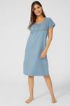 Debenhams Cotton Jersey Long Nightdress With Broderie thumbnail 1