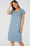 Debenhams Cotton Jersey Long Nightdress With Broderie thumbnail 4