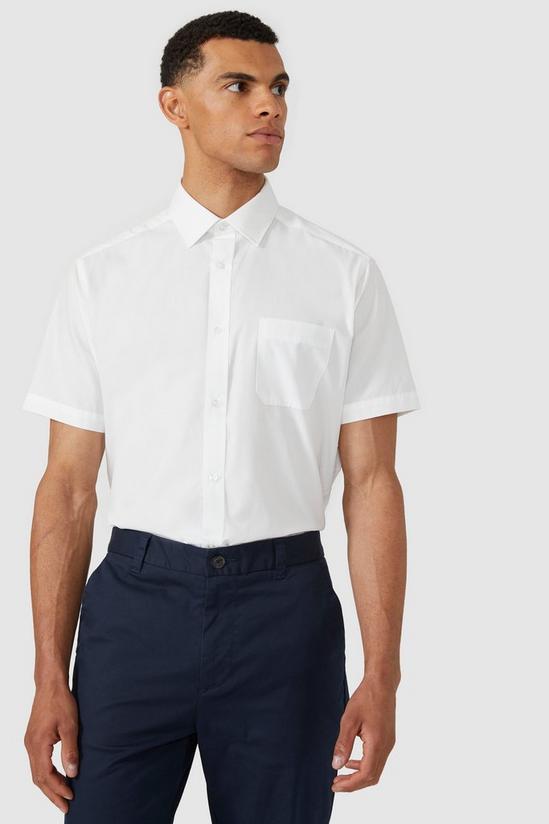 Debenhams Short Sleeve Classic Fit Plain Shirt 2