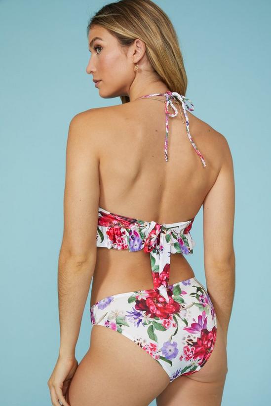 Debenhams Alena Floral Frill Detail Halter Bikini Top 4