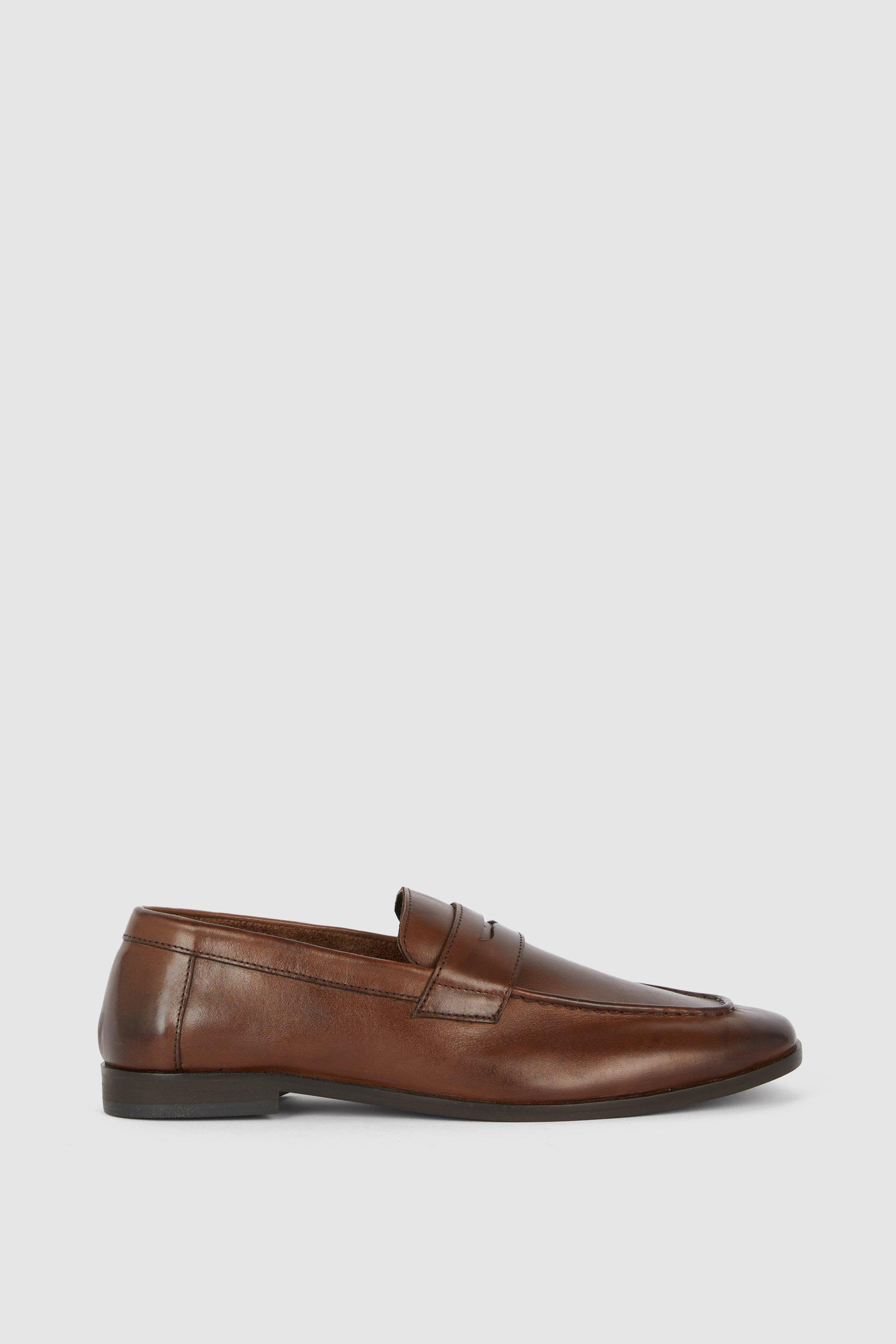 Shoes | Declan Leather Soft Structure Saddle Loafer | Maine