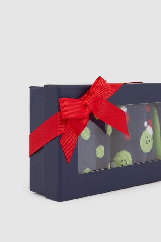 Debenhams 3 Pack Sprout & Santa Socks In Gift Box 4
