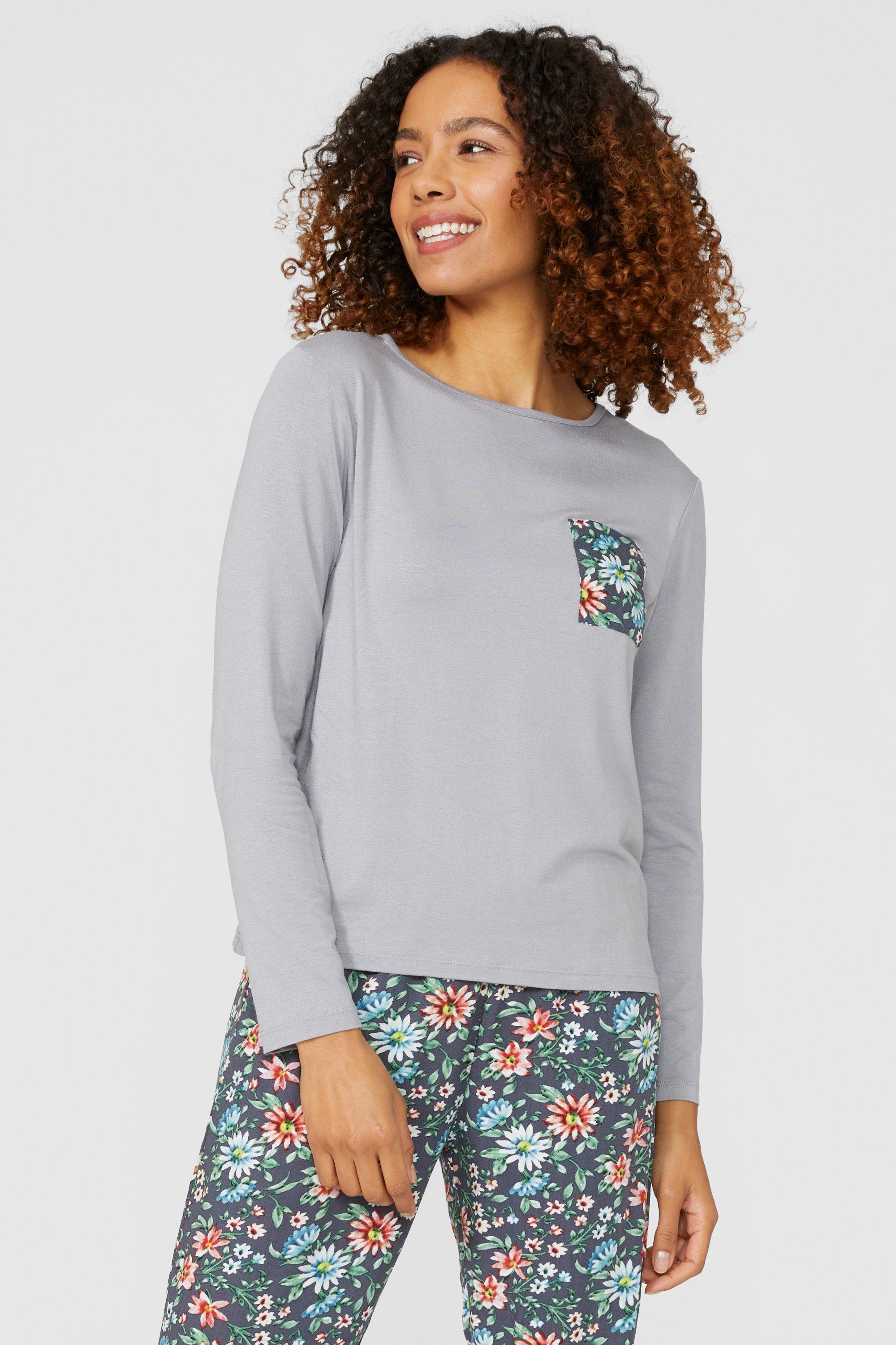 Meadow Long Sleeve Jersey Top With Pocket