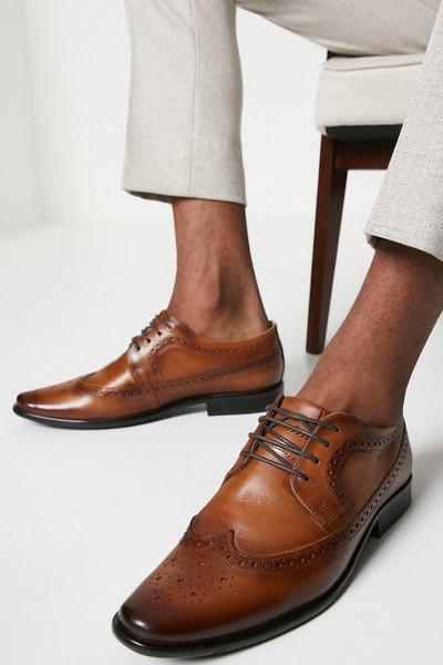 Leather Indus Comfort Lace Up Brogues