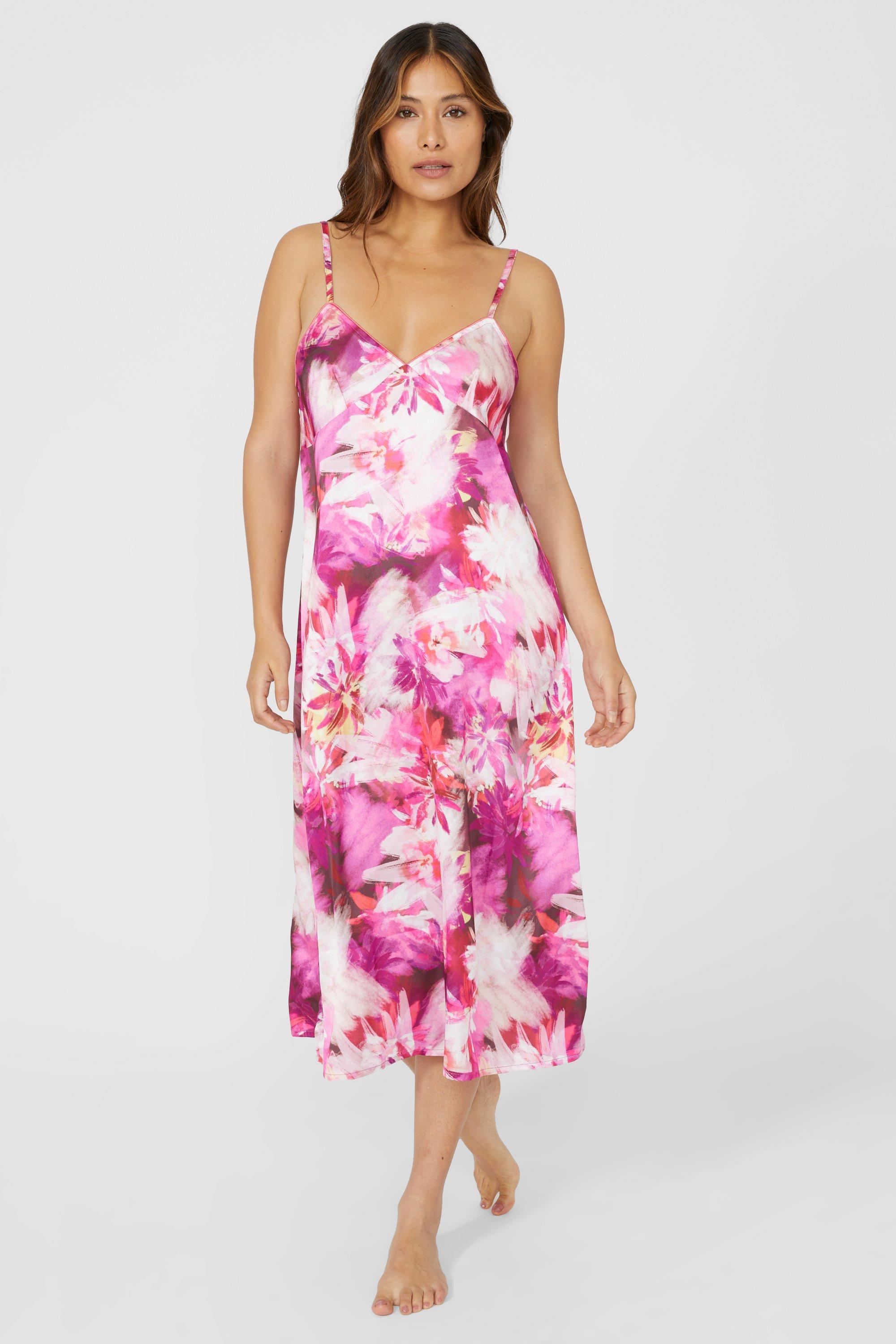 Debenhams Women's Cameilia Floral Night Dress|Size: 8|pink