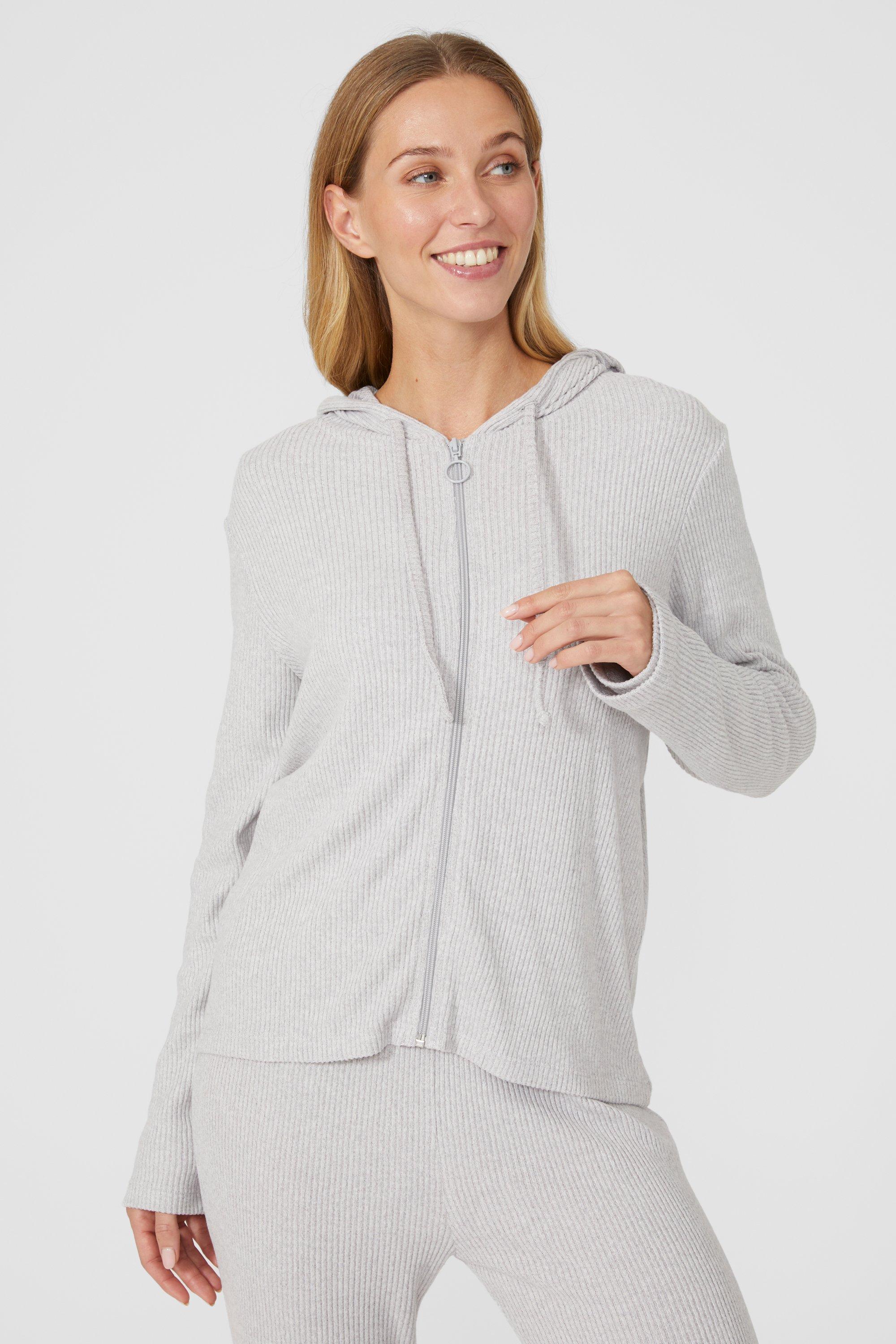 Soft Touch Rib Zip Top