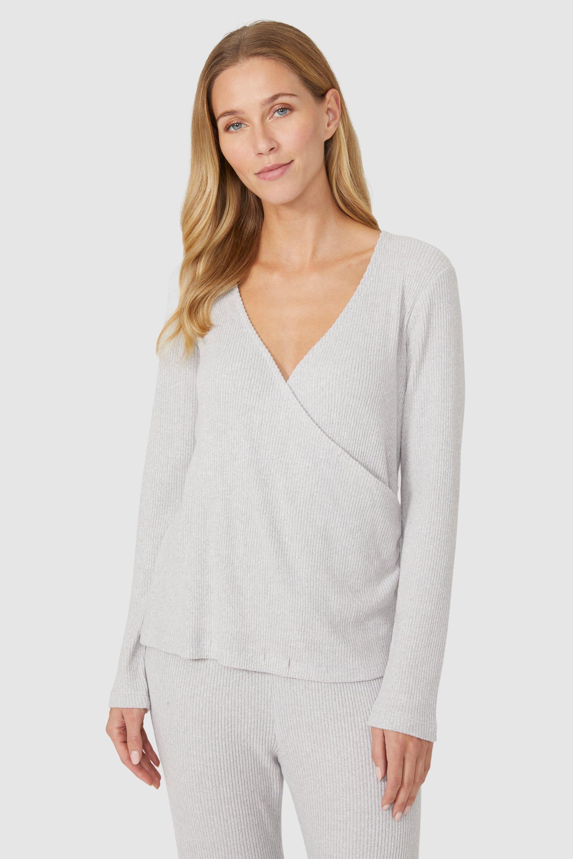 Soft Touch Rib Wrap Top