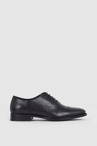 Leather Halls Toe Cap Lace Up Oxford Shoes