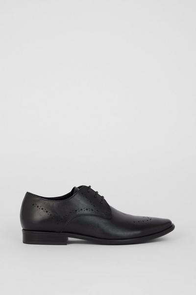 Leather Hawkins Comfort Brogue Detail Lace Up Shoes
