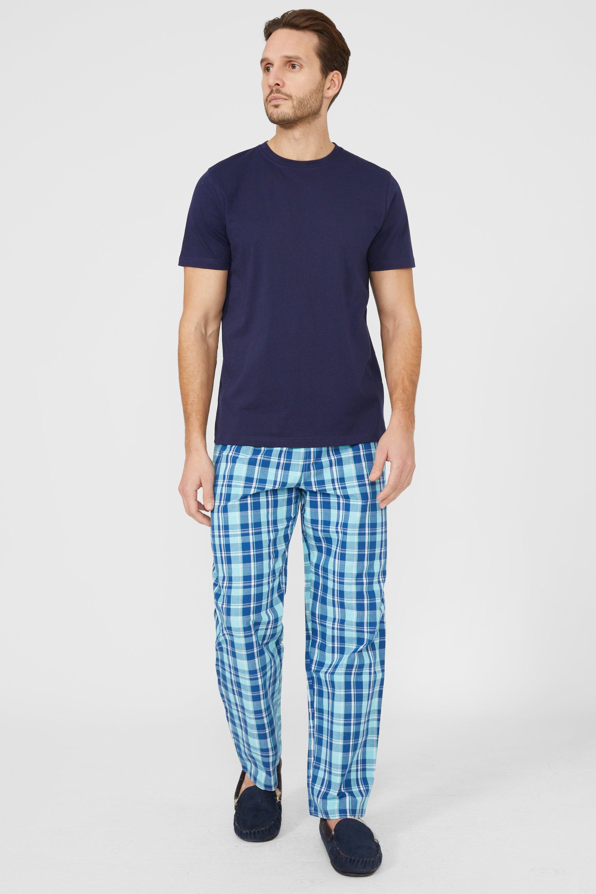 Short Sleeve Tee And Woven Pant Lounge Set