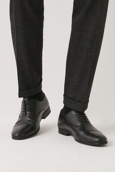 Leather Oscar Toe Cap Oxford Lace Up Shoes