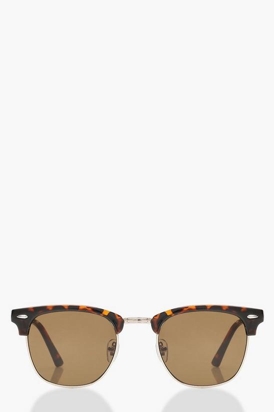 boohoo Classic Square Top Tortoiseshell Sunglasses 1