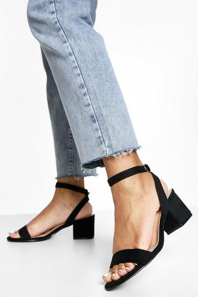 Low Block Barely There Heels