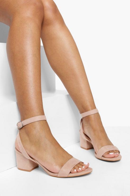 boohoo Low Block Barely There Heels 1