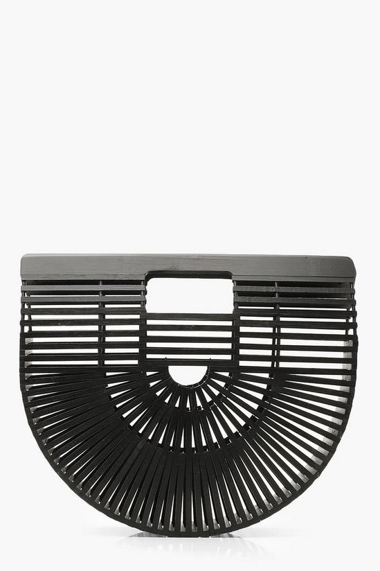 boohoo Wooden Structured Grab Bag - Small 2