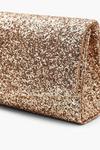 boohoo Structured Glitter Envelope Clutch Bag With Chain thumbnail 4
