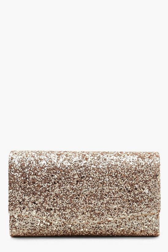 boohoo Structured Glitter Envelope Clutch Bag With Chain 5