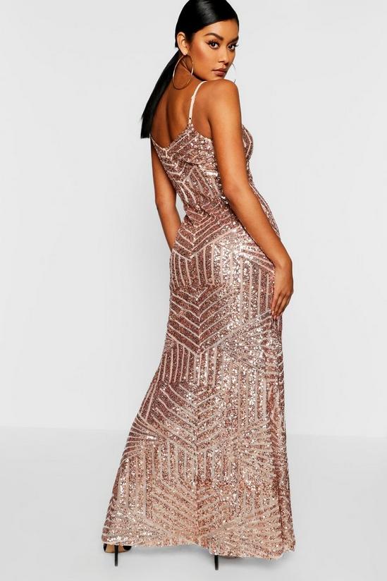 boohoo Sequin & Mesh Strappy Maxi Party Dress 2