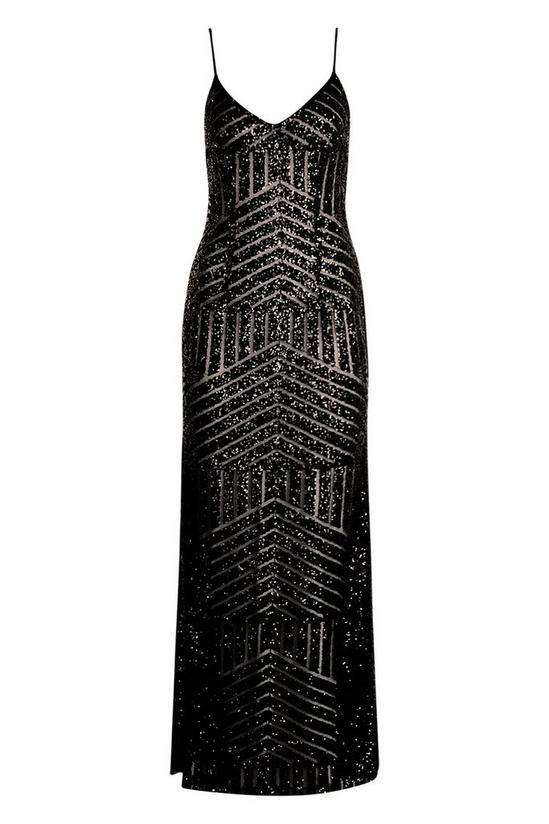 boohoo Sequin & Mesh Strappy Maxi Party Dress 3
