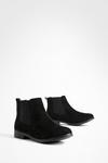 boohoo Wide Fit Suedette Flat Chelsea Boots thumbnail 2