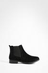boohoo Wide Fit Suedette Flat Chelsea Boots thumbnail 3