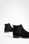 boohoo Wide Fit Suedette Flat Chelsea Boots thumbnail 4