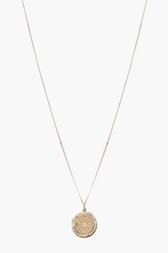 boohoo Coin Detail Pendant Necklace 1